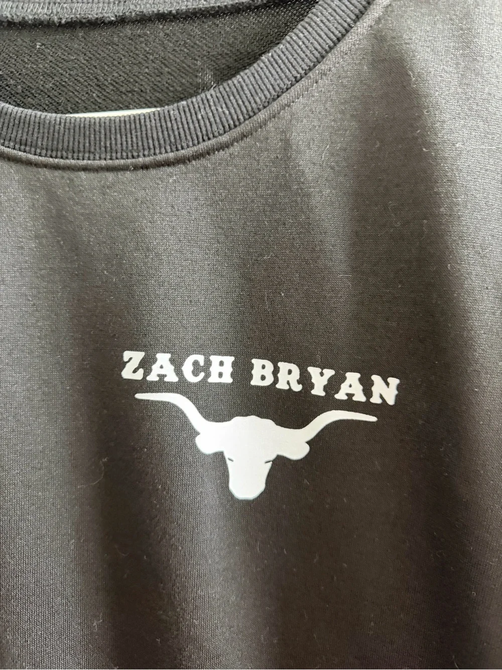 Zach Bryan Tour Cowboy Horse Black Crewneck Sweatshirt Large L